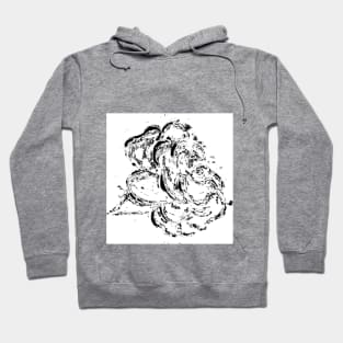 Rose flower, summer plant. Hand drawn illustration sketch Hoodie